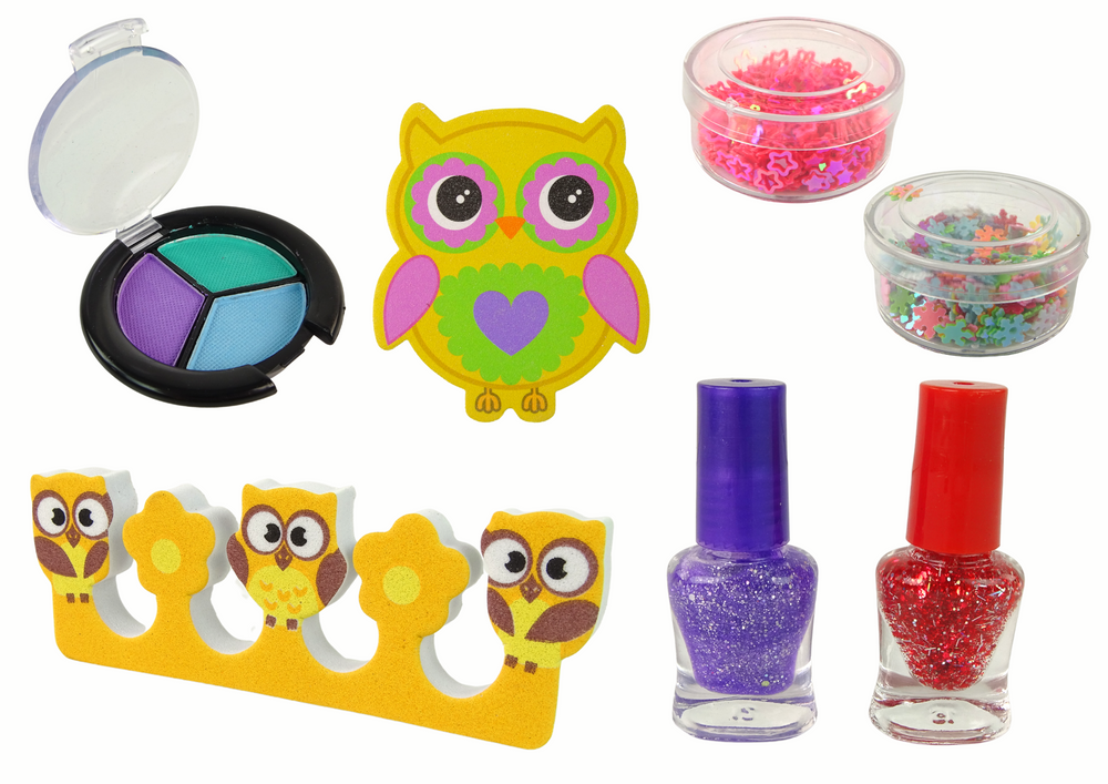 Owl nail art makeup set