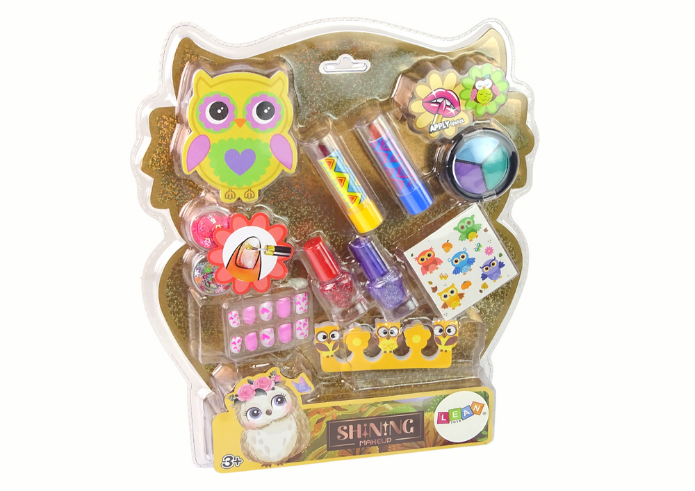 Owl nail art makeup set