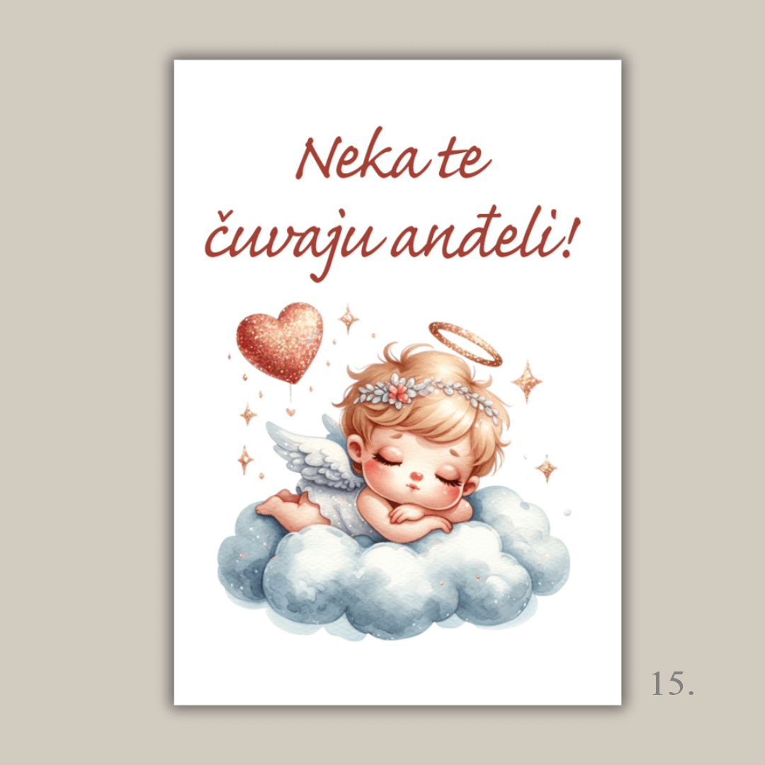 Magneti “Neka te čuvaju anđeli” – nježna uspomena za krštenje, rođenje i posebne trenutke