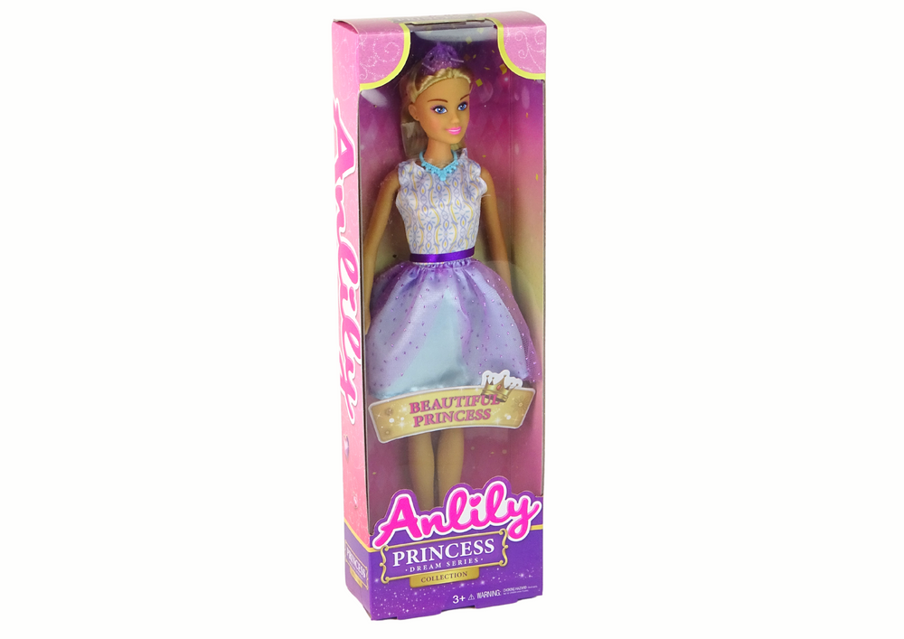 Lutka za igru Anlily sa krunom Violet Queen - ljubičasta