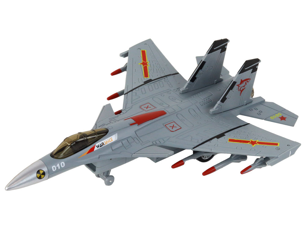 Airplane Model With Friction Drive, Gray, Black or Yellow