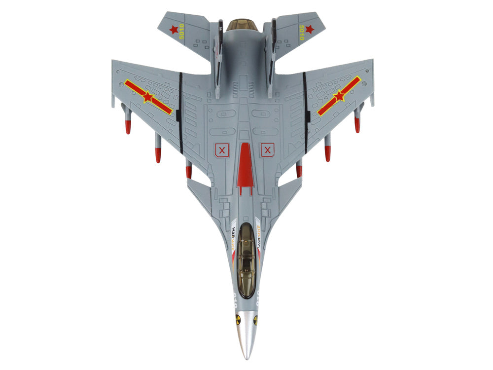 Airplane Model With Friction Drive, Gray, Black or Yellow