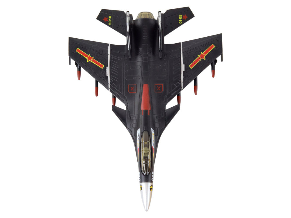 Airplane Model With Friction Drive, Gray, Black or Yellow