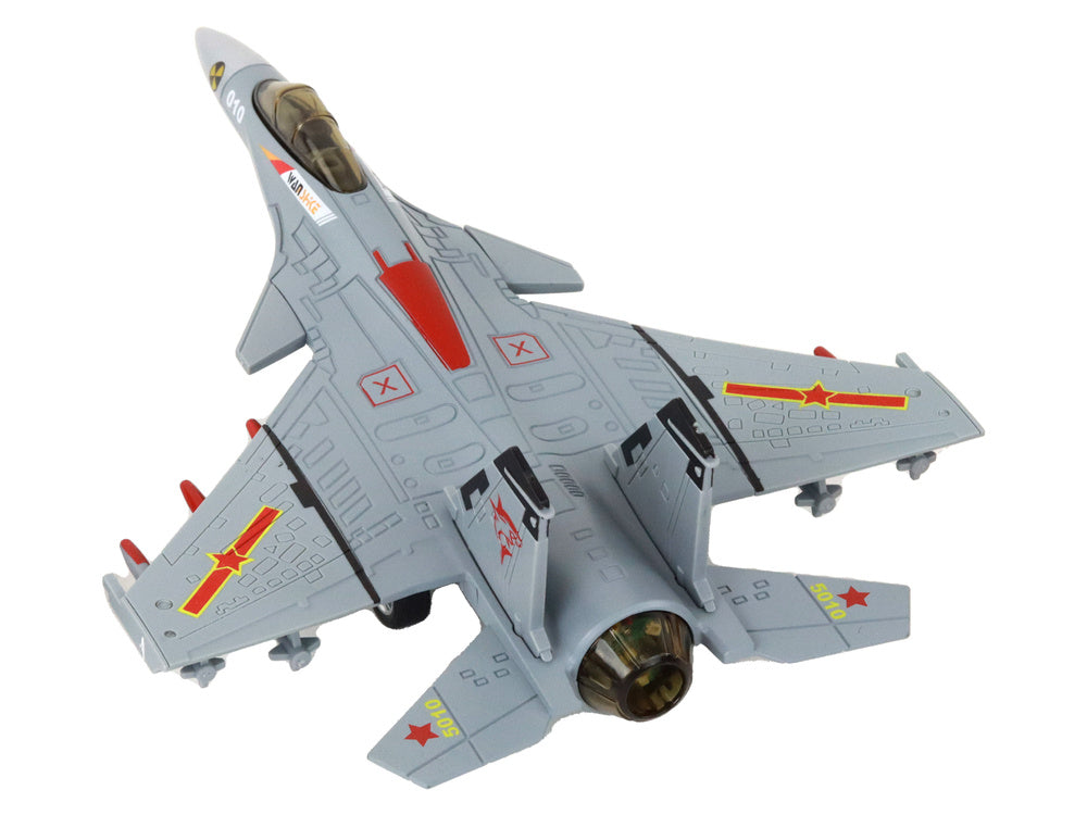 Airplane Model With Friction Drive, Gray, Black or Yellow