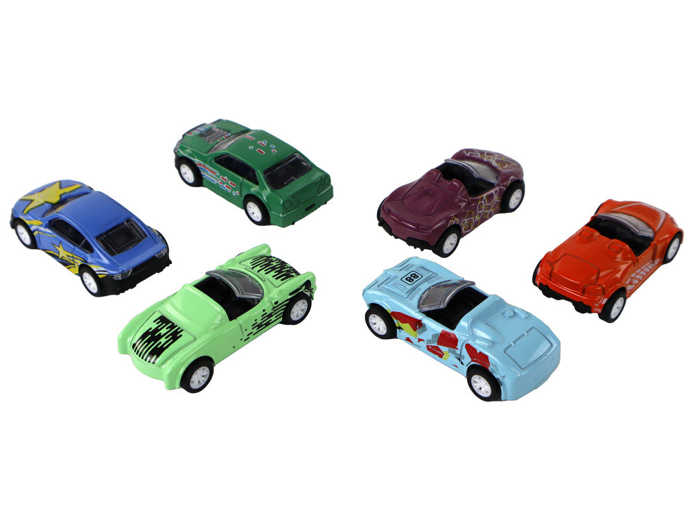 Set metalnih autića za igru s pogonom 1:64 - 6u1