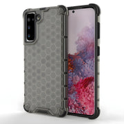 Honeycomb pancirna futrola sa silikonskim okvirom za Samsung Galaxy S21 5G - Crna KP10014