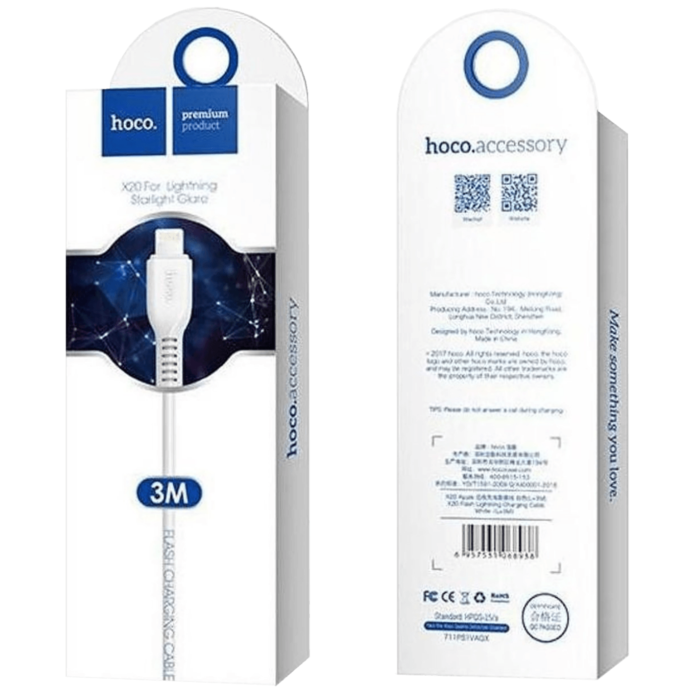 hoco. USB kabel za iPhone , Lightning kabel, dužina 3 met. - X20 Flash Lightning 3m