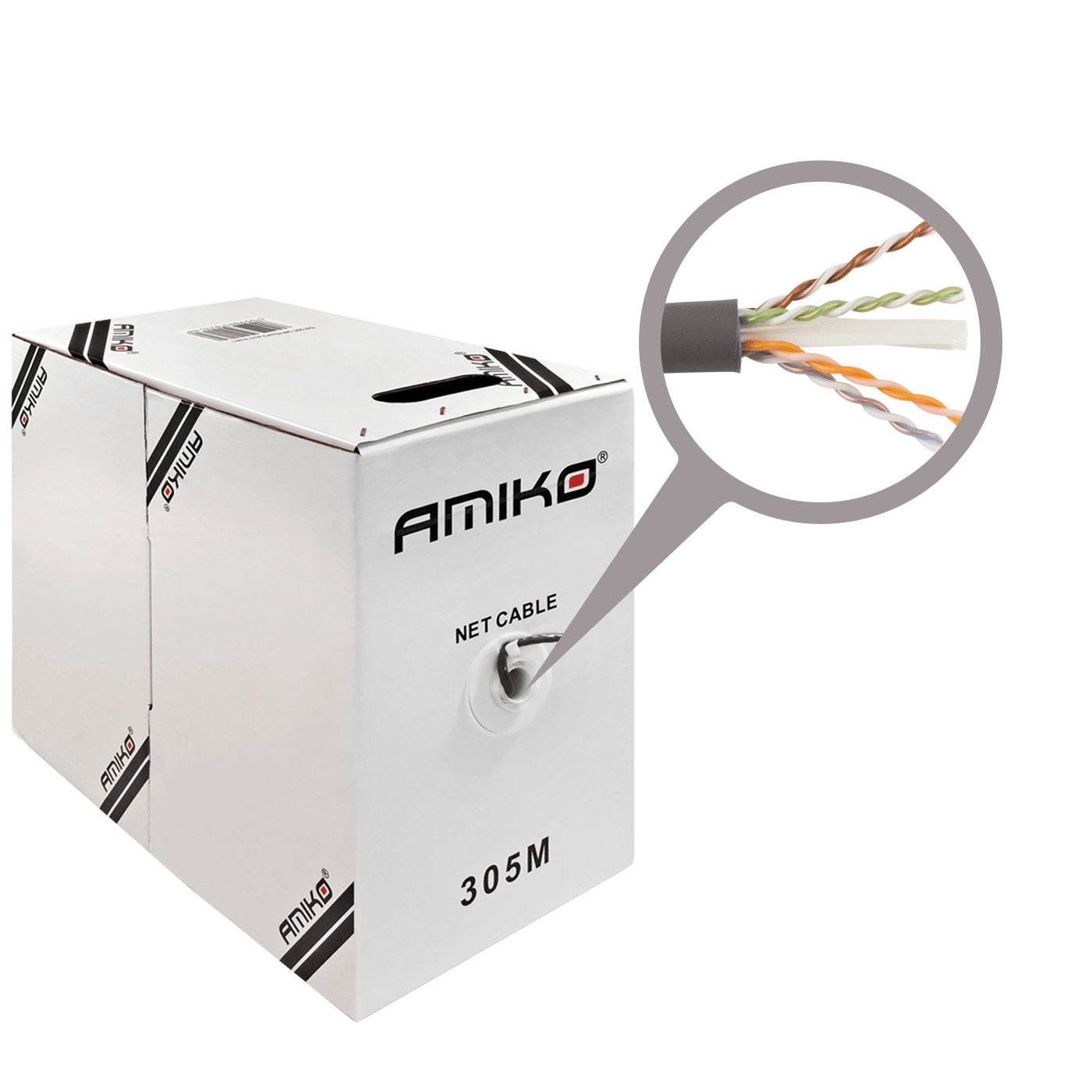 Amiko Mrežni FTP kabel, CAT5e, CCA, 305 met. - CAT5e FTP CCA 305m