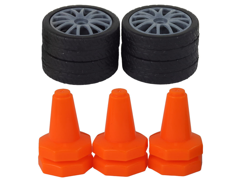 Sportski automobil na daljinsko upravljanje R/C 1:24 sa zamjenjivim kotačima POWER - žuti