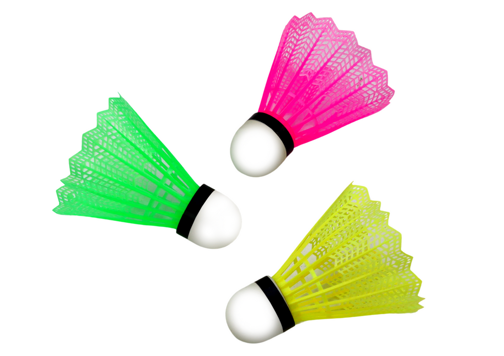 Set of Badminton Shuttlecocks 3pcs Classic Colorful