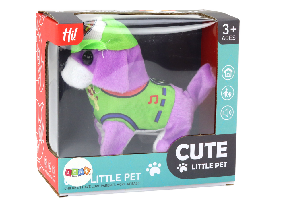 Dog Plush Interactive Animal Walks Barking Purple