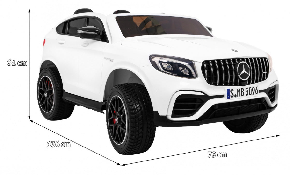 Licencirani auto na akumulator Mercedes GLC 63S - dvosjed - bijeli