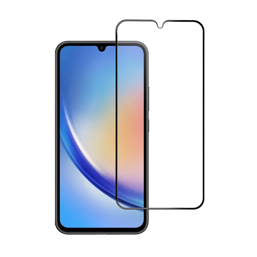 Blue Star 5D kaljeno staklo – za Samsung Galaxy A34 5G (potpuno ljepilo/case friendly) – crno