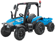 Veliki traktor s prikolicom 4×4 – plavi