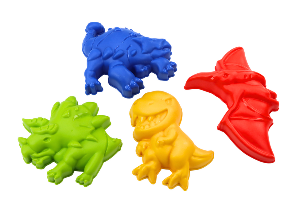 Set  za pijesak s kantom za zalijevanje za tuširanje i set kalupa za dinosaure