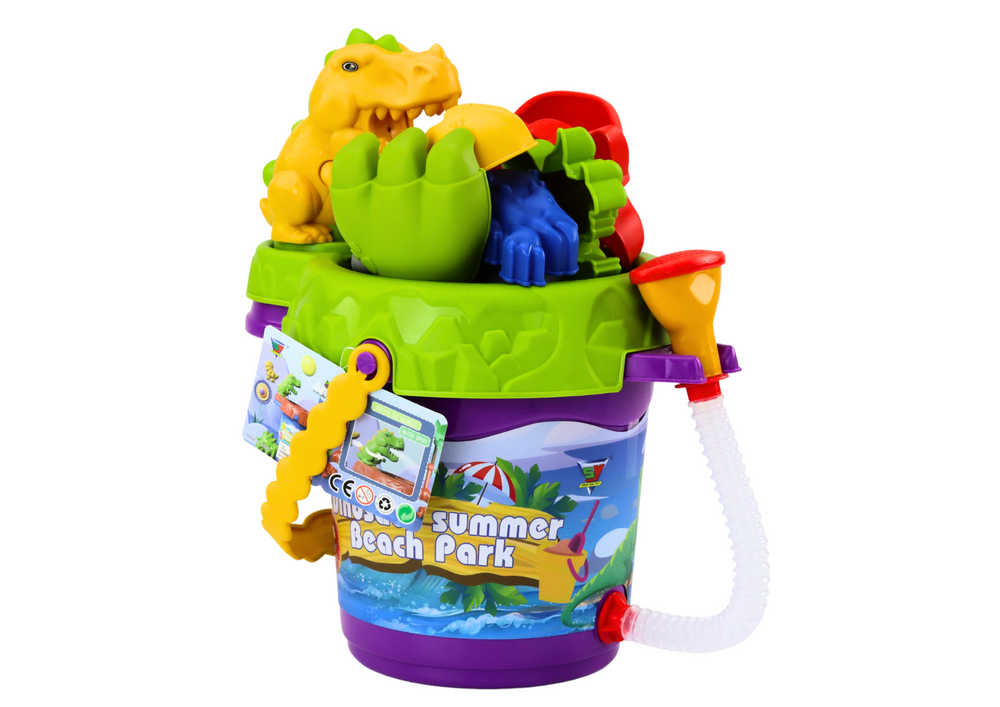 Set  za pijesak s kantom za zalijevanje za tuširanje i set kalupa za dinosaure
