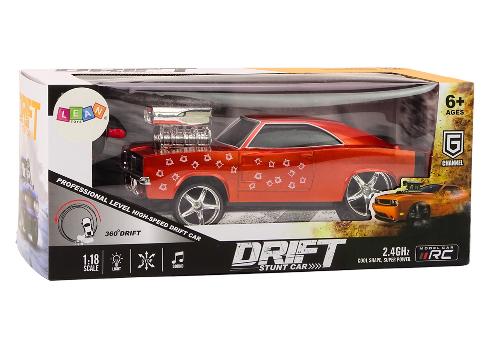 Auto na daljinsko upravljanje 1:18 Drift 360 - crveni