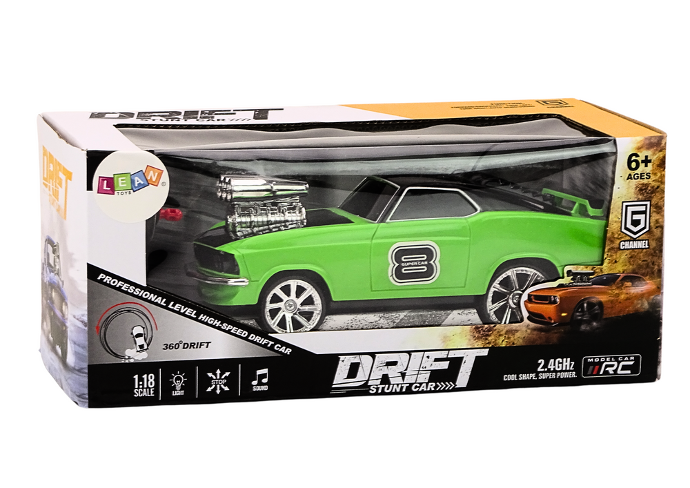 Auto na daljinsko upravljanje 1:18 Drift 360  - zeleni