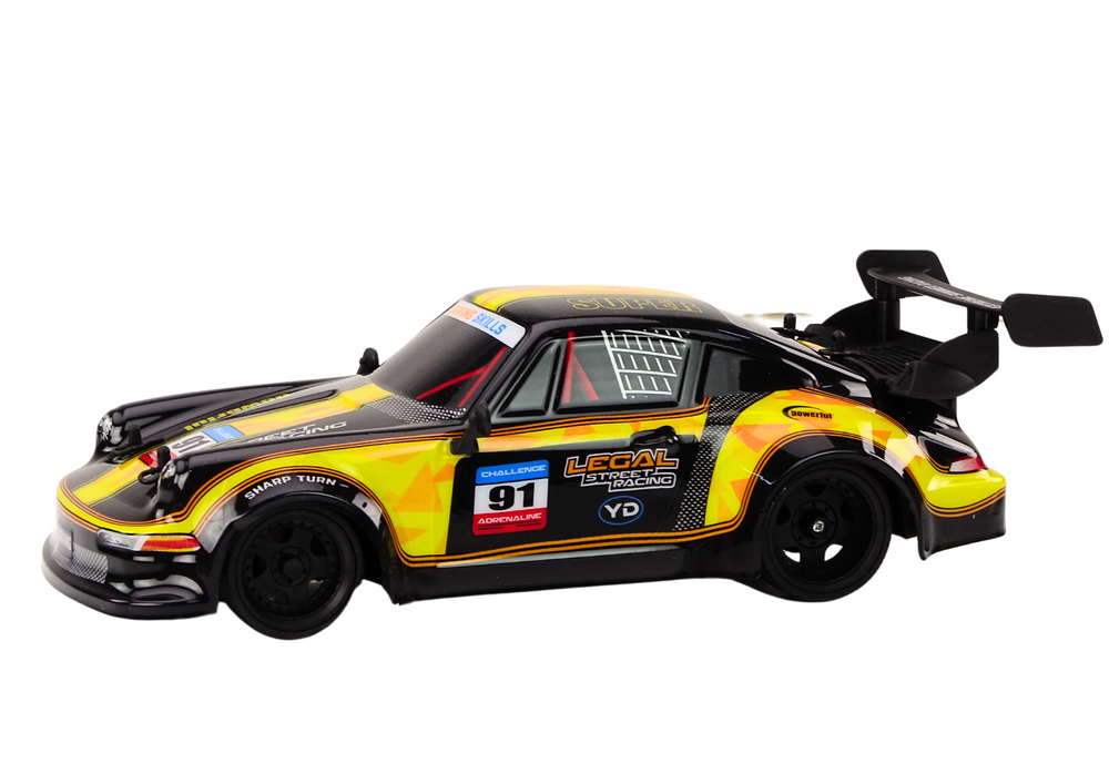Auto na daljinsko upravljanje 1:16 Rubber Drift - žuti