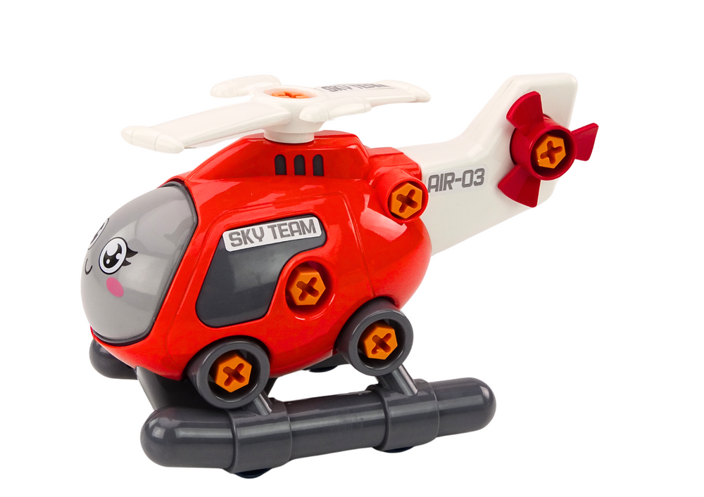 Helikopter DIY za sastavljanje s alatom - crveni