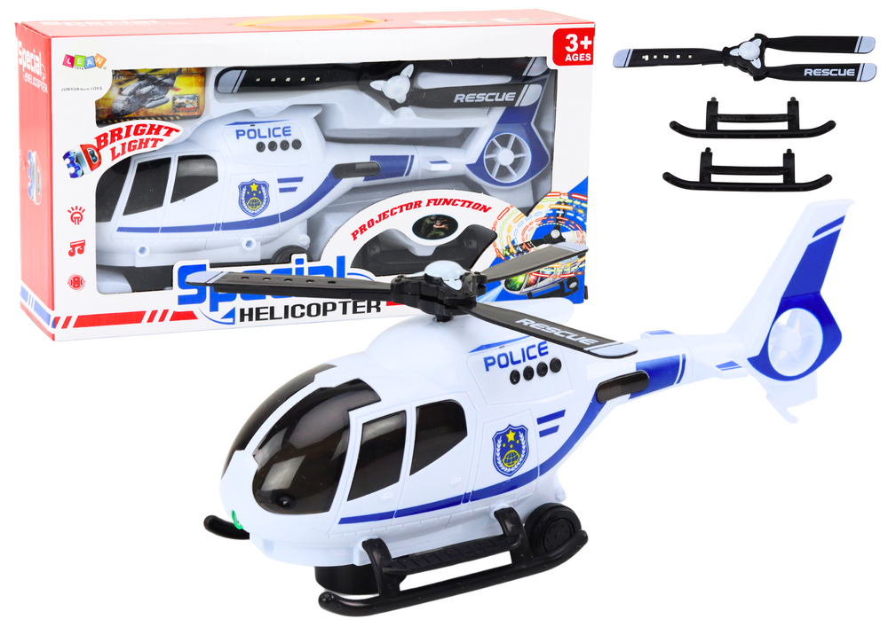 Policijski helikopter sa zvučnim efektima - bijeli