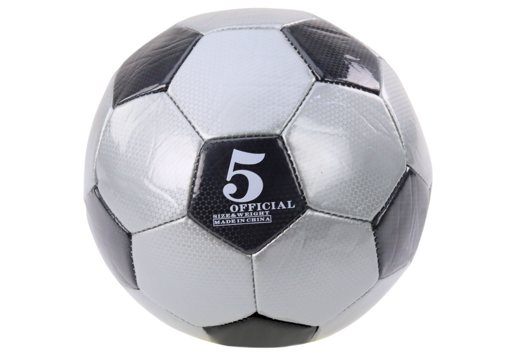 Nogometna lopta Classic 24 cm - sivo crna (veličina 5)