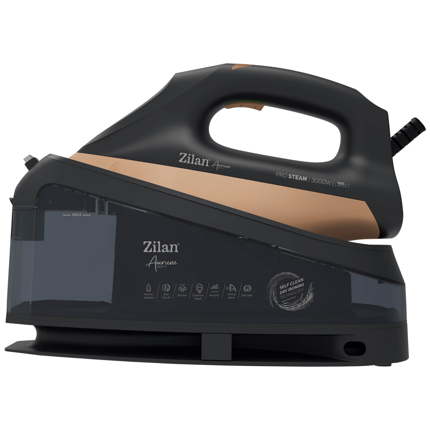 Zilan Glačalo na paru sa parnom postajom, 3000W, Aurum Touch - ZLN4261