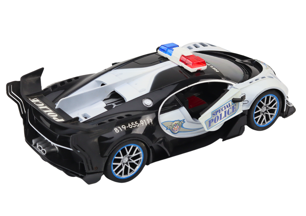 Auto na daljinsko upravljanje RC Police Car in 1:12 - bijeli