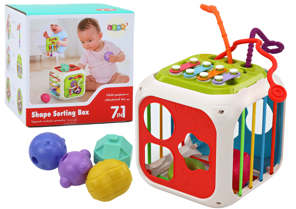 Edukativna kocka za bebe Sorter 7u1 - šarena