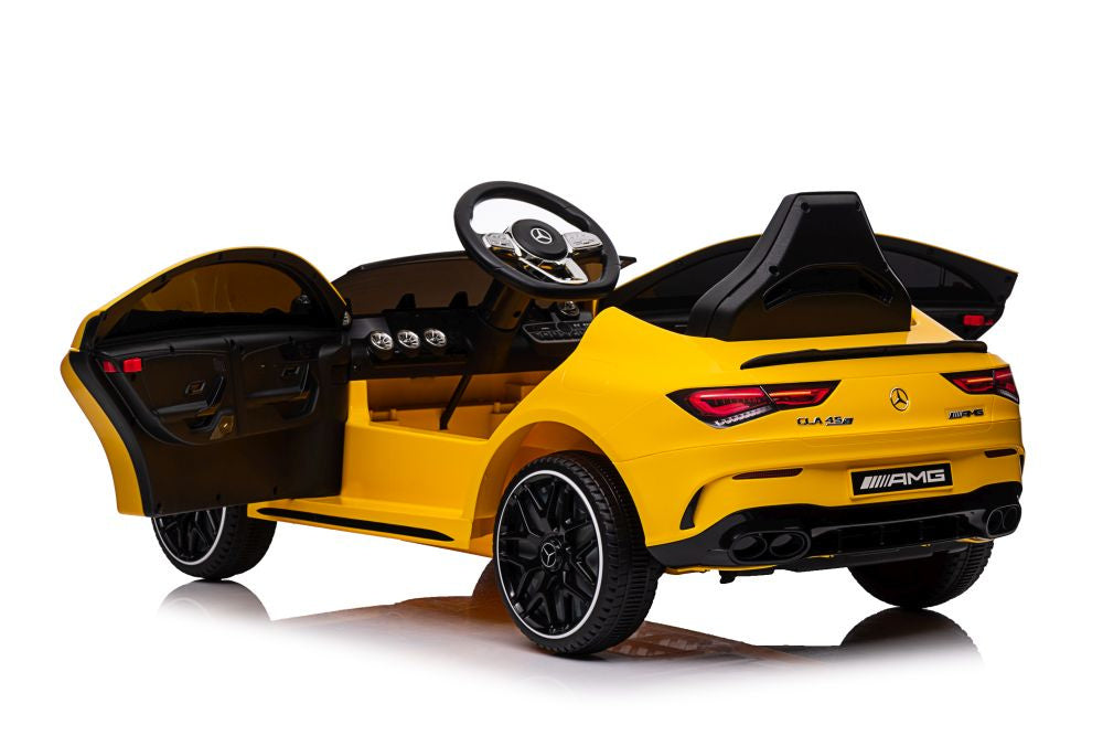 Licencirani auto na akumulator Mercedes CLA 45s AMG 4x4 - žuti