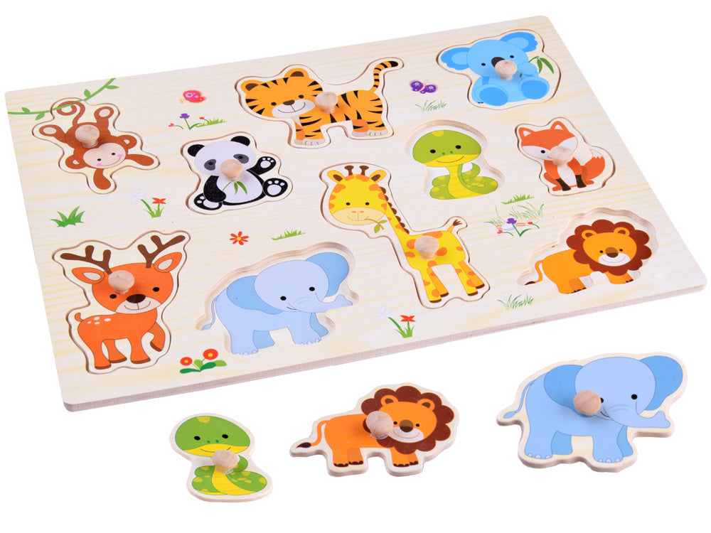 Drvene puzzle životinje 10 elemenata