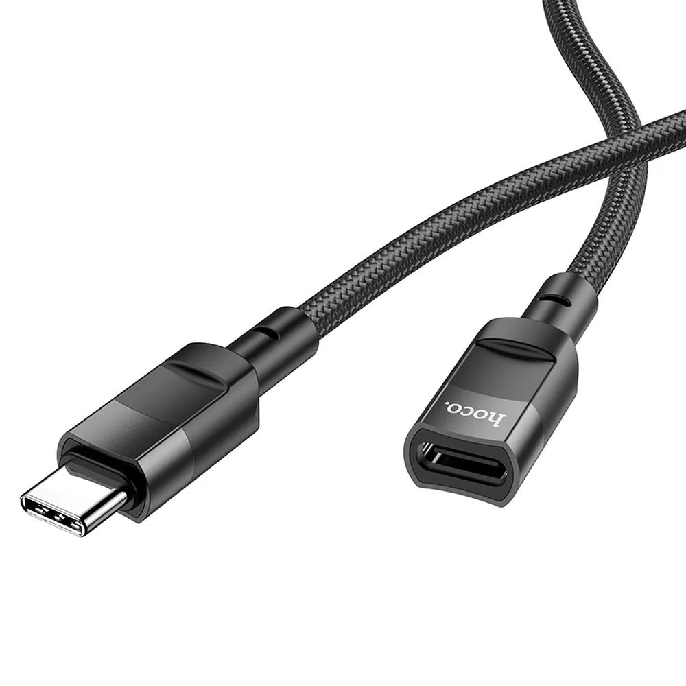 HOCO adapter tipa C (muški) na tip C (ženski) U107 1,2 m crni