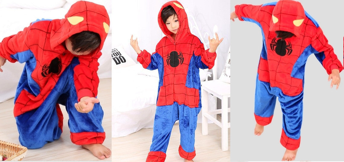 Gyermek plüss overall szuperhős figura választása szerint - Superman, Spiderman