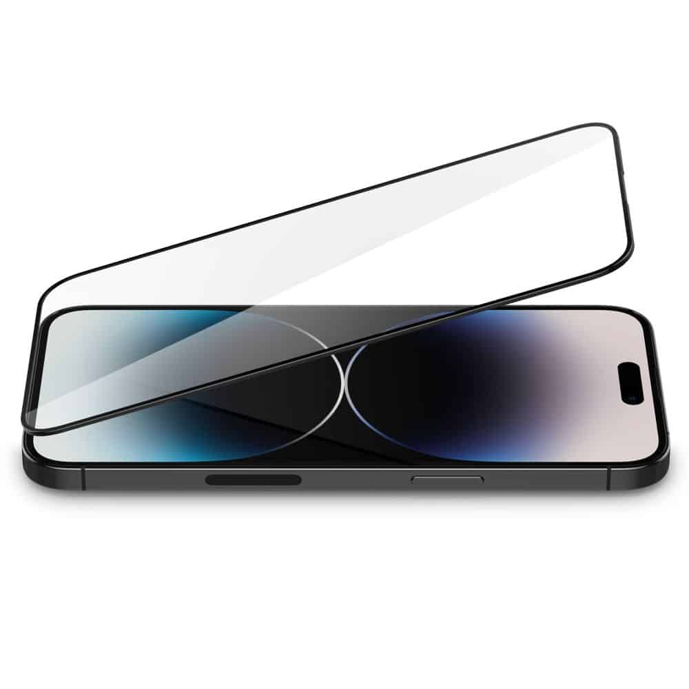 SPIGEN GLASS FC KALJENO STAKLO ZA IPHONE 14 PRO MAX CRNO