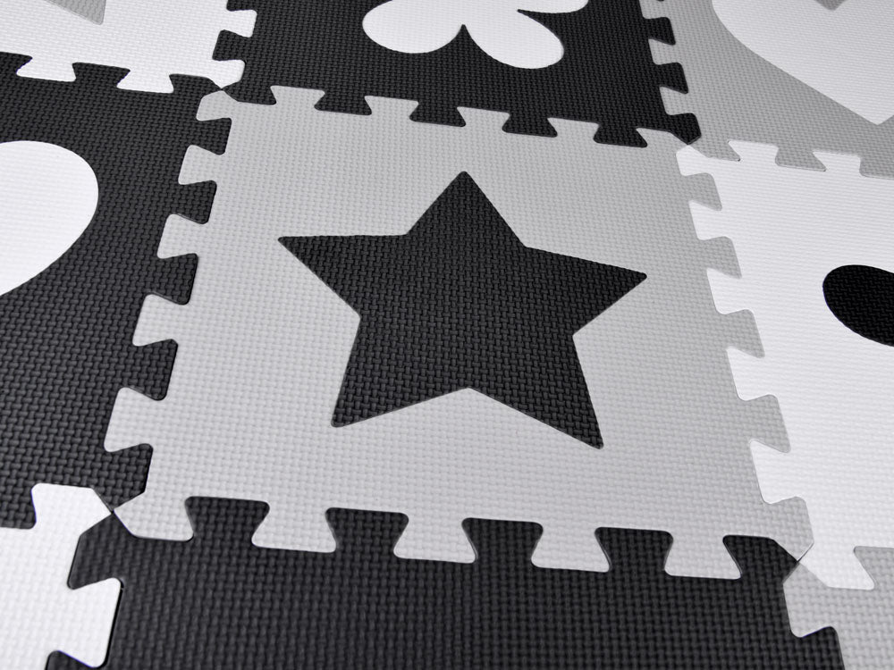 Mekane podne puzzle black&white
