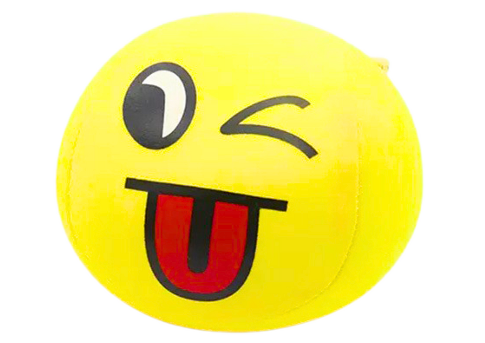Mekana lopta Smiley Emoji 9 cm - žuta