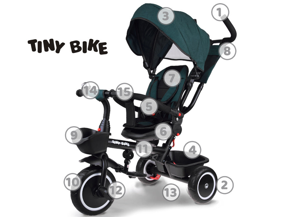 Tricikl Tiny Bike 3u1 – Green