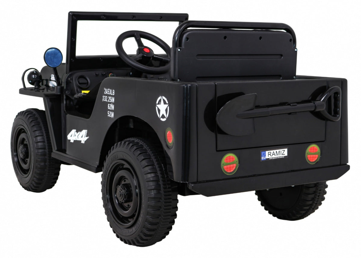 Auto na akumulator Retro Military 4x4 - crni