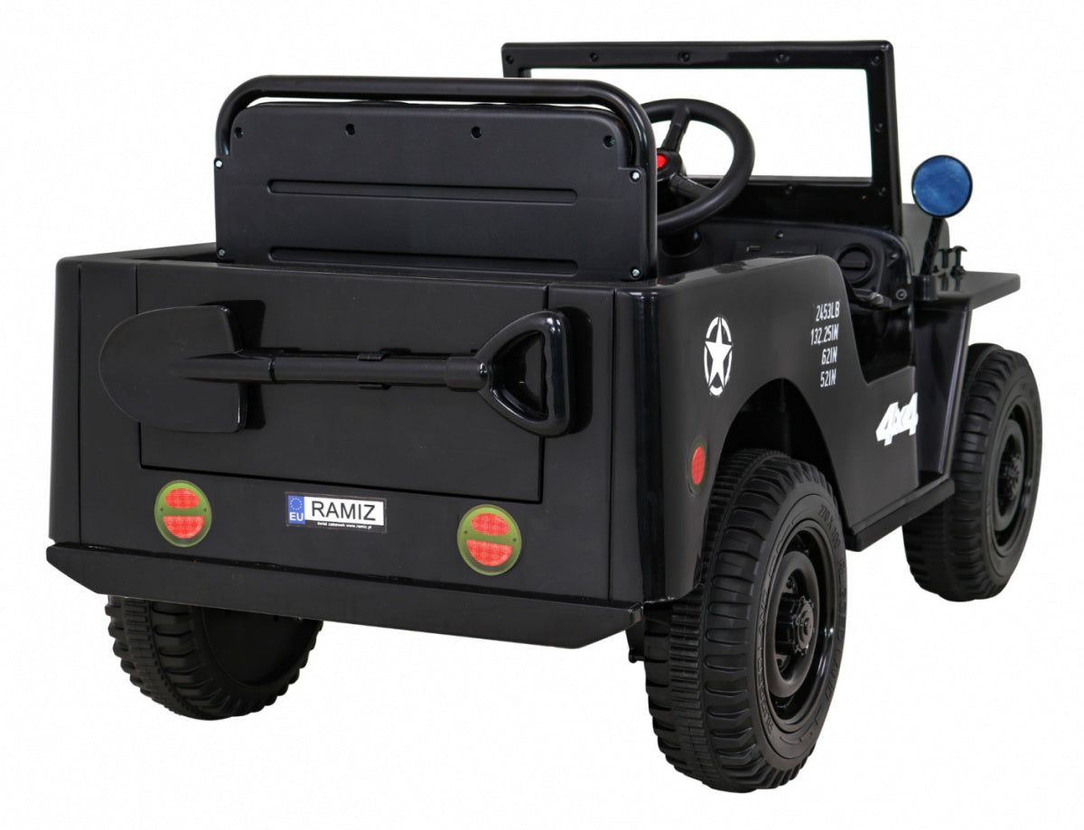 Auto na akumulator Retro Military 4x4 - crni