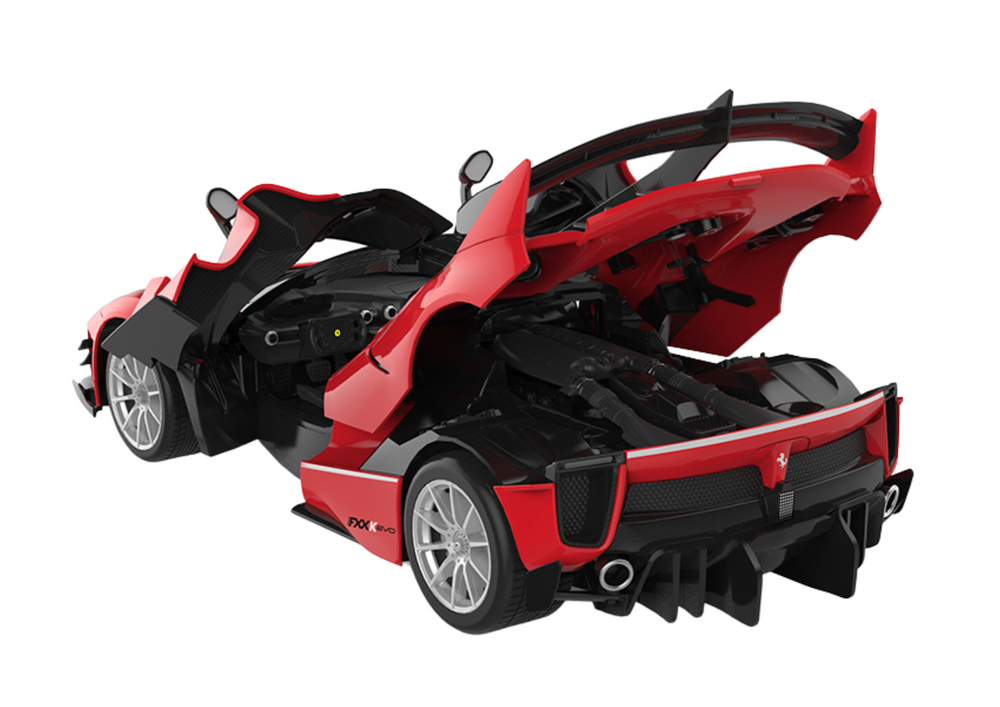 Licencirani auto na daljinsko upravljanje i sastavljanje Rastar  1:18 Ferrari FXXK EVO - crveni - 88 elemenata