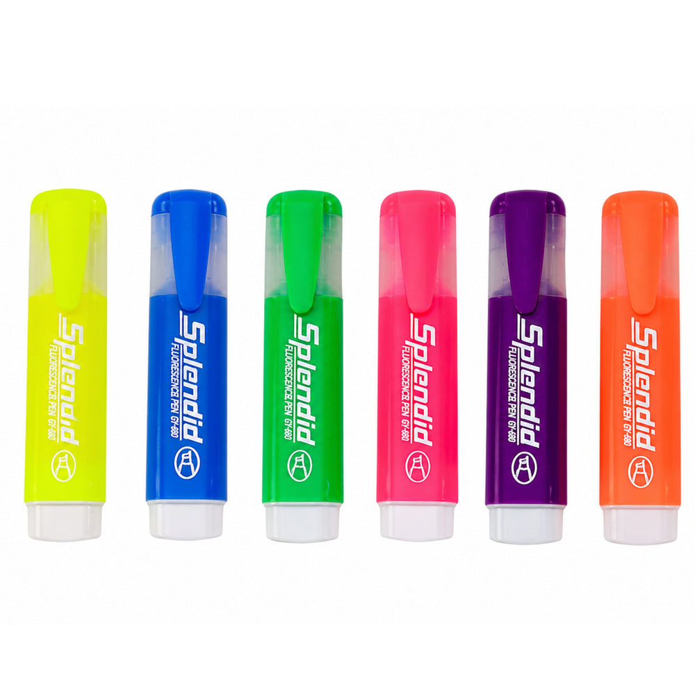 Highlighter Pen Set Pastel Colors 6pcs.