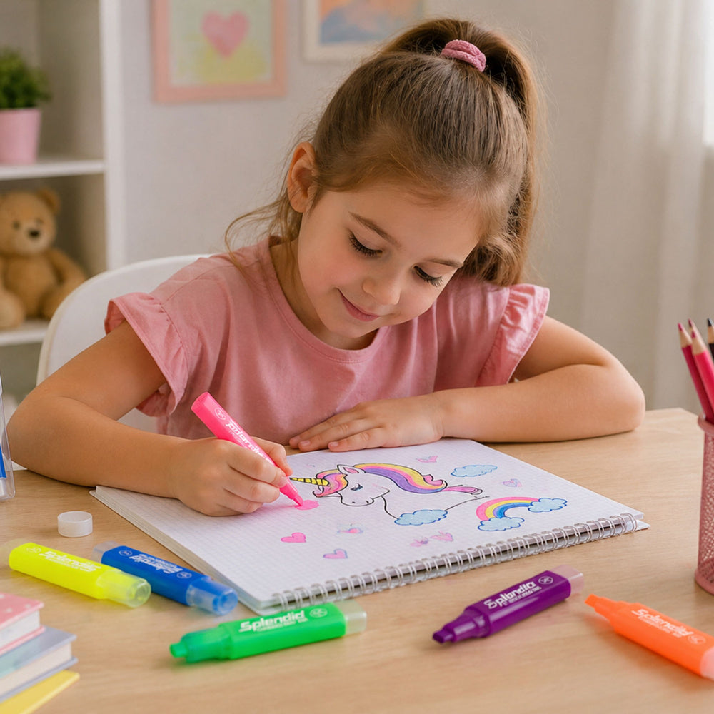 Highlighter Pen Set Pastel Colors 6pcs.