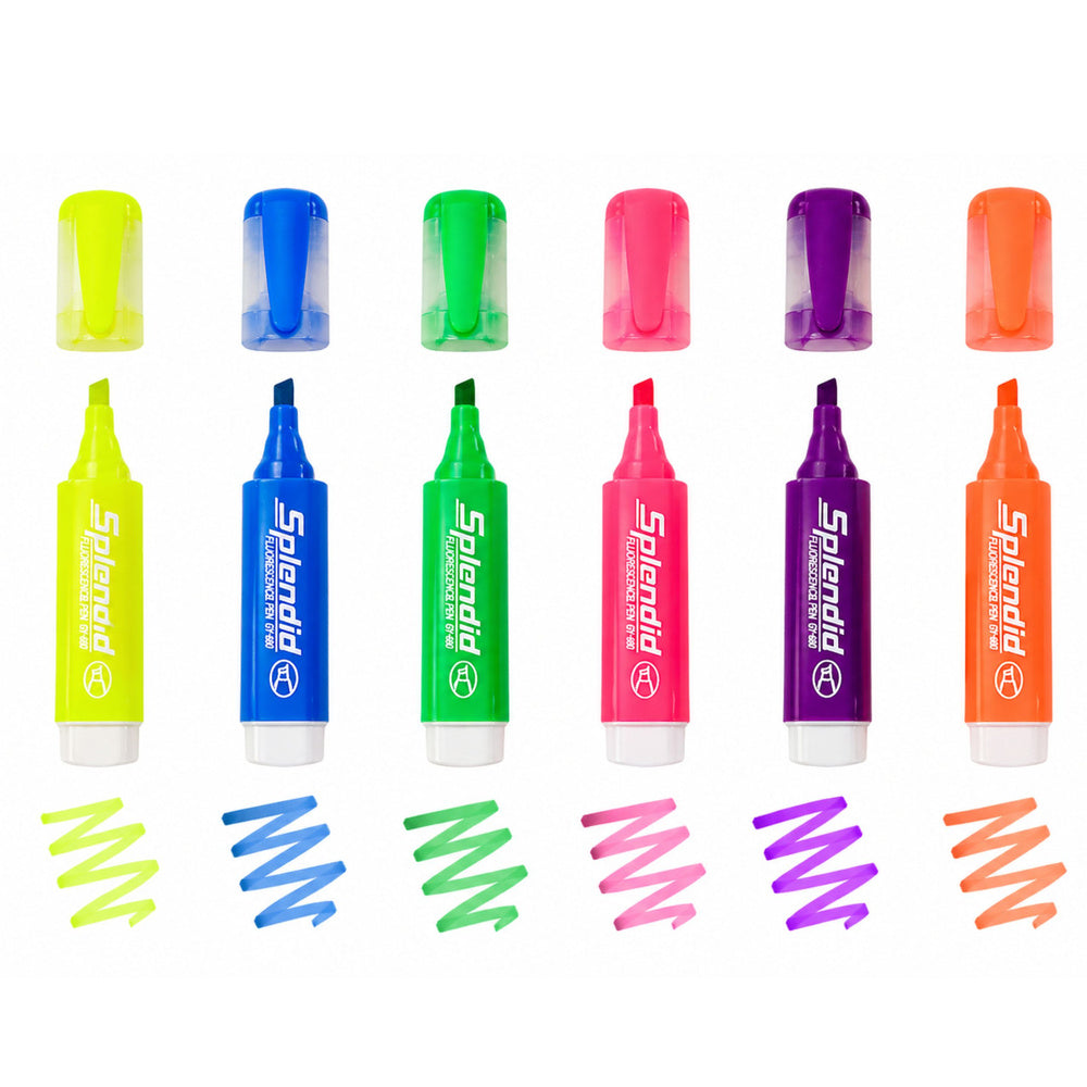 Highlighter Pen Set Pastel Colors 6pcs.