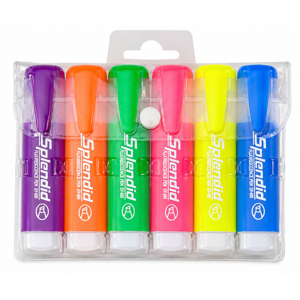 Highlighter Pen Set Pastel Colors 6pcs.