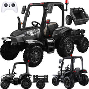 Veliki traktor s prikolicom 4×4 – crni