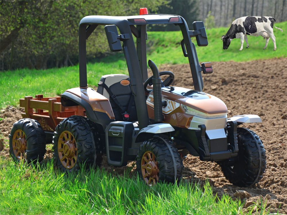 Veliki traktor s prikolicom 4×4 – roza
