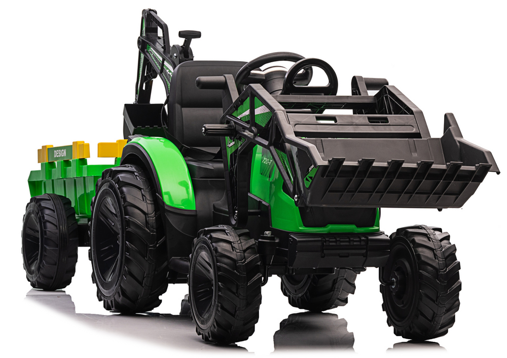 Traktor na akumulator s prikolicom SX2068 - zeleni