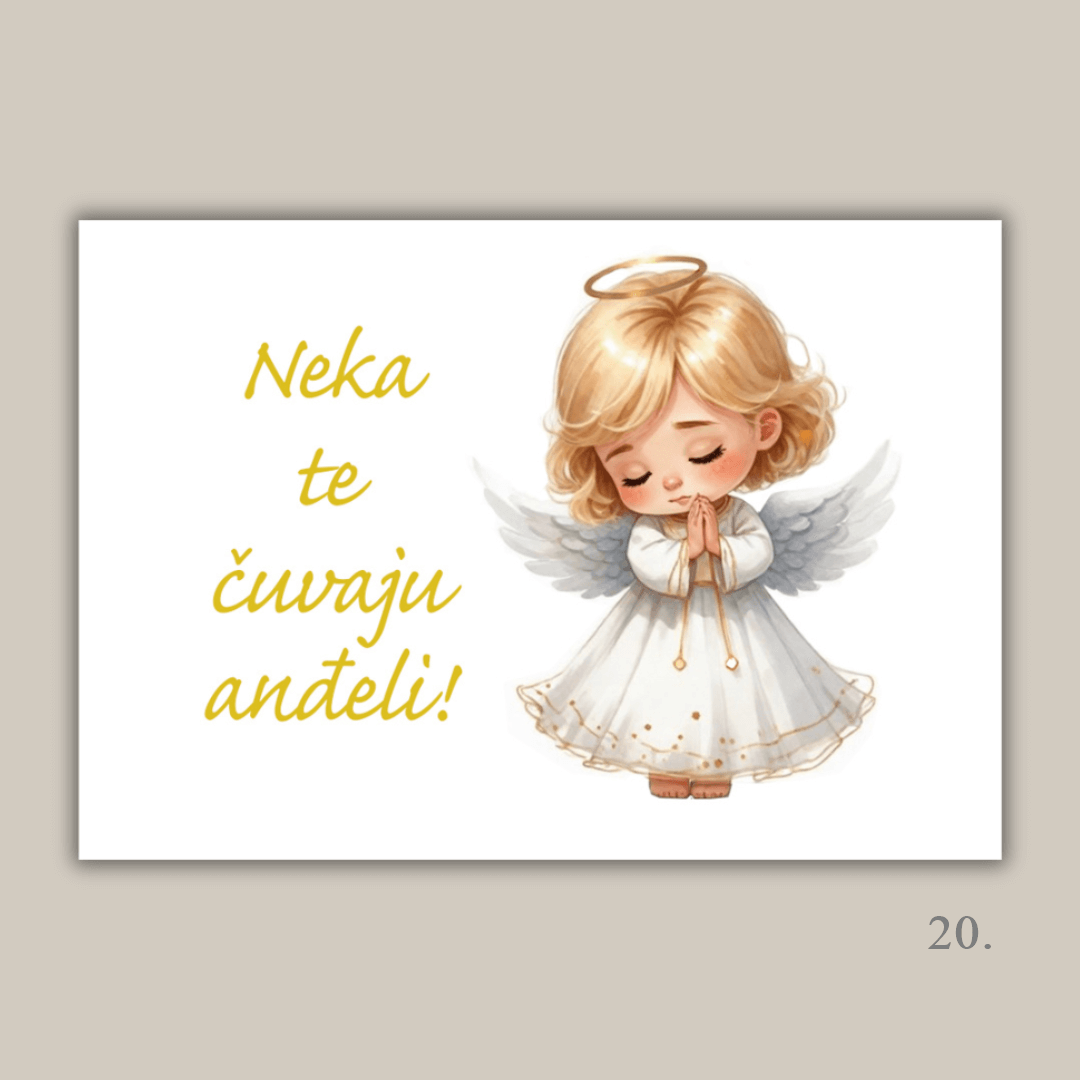 Magneti “Neka te čuvaju anđeli” – nježna uspomena za krštenje, rođenje i posebne trenutke