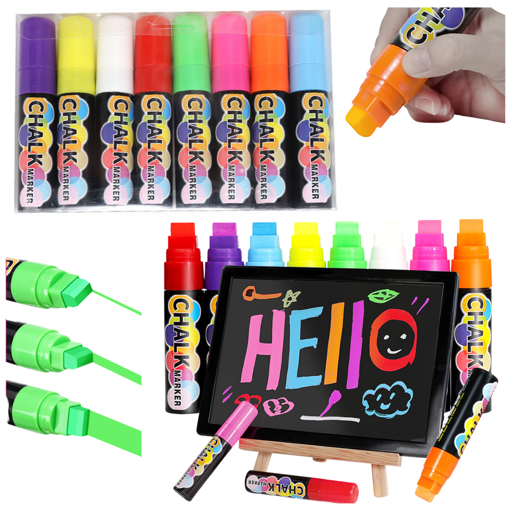 Chalk Markers Colored Multifunctional Set of 8