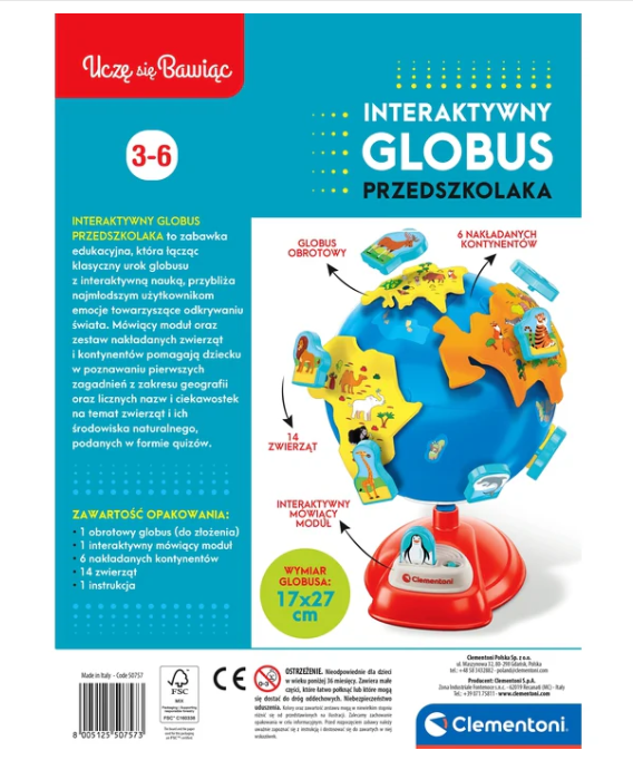 Interaktivni globus za predškolce Clementoni 50757